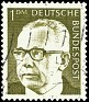 Germany 1970 President Gustav Heinemann (Basic Series) 1DM Olive Scott 1038 A312